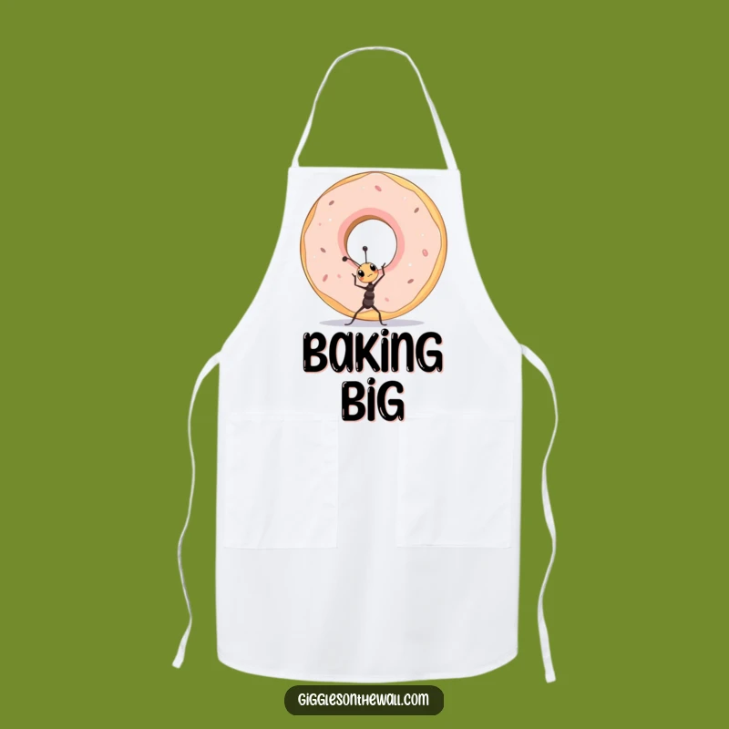 Funny Ant Lifting Donut Apron a Hilarious Kitchen Accessory for Big Tasks