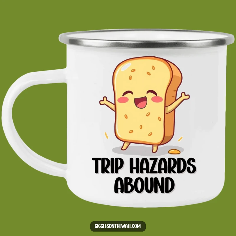 Funny Bread Loaf Camping Mug: Joyful Pratfalls Outdoors