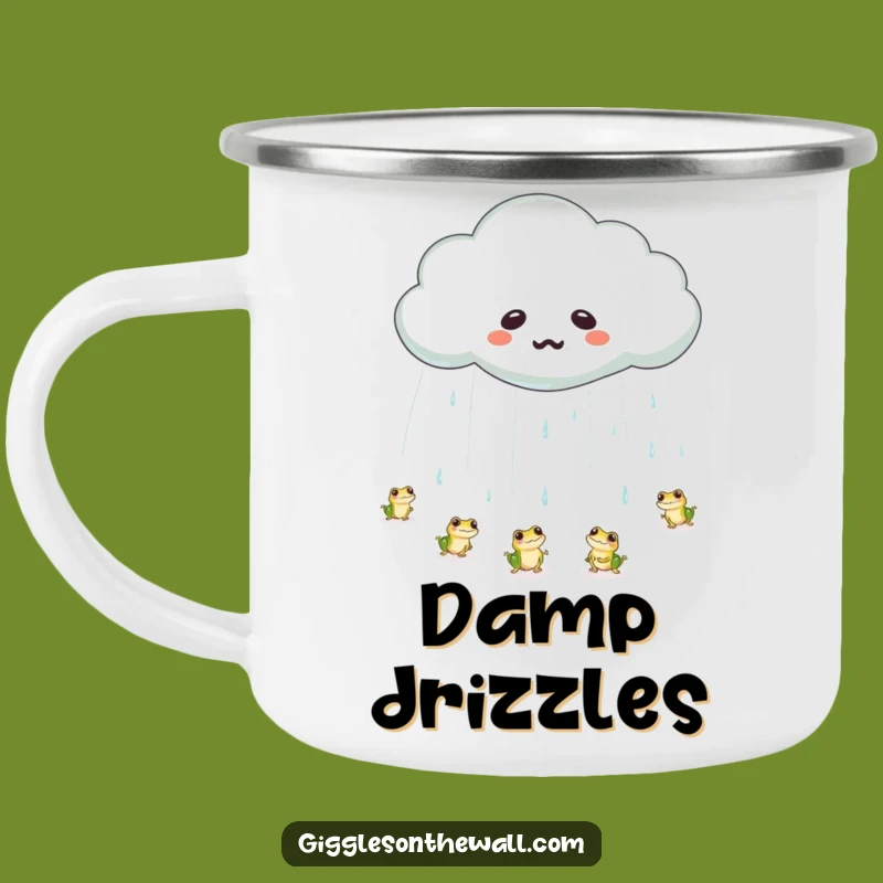 Funny Frog Rain Cloud Camping Mug: Emotional Weather Cup, Perfect Humorous Gift