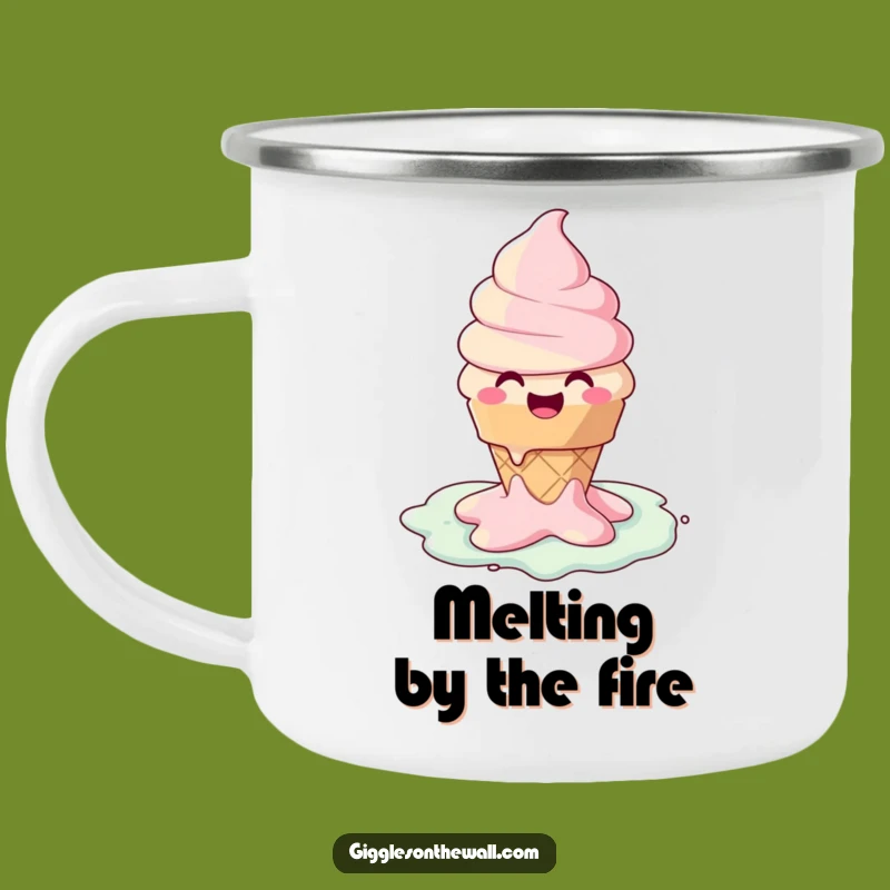 Funny Melting Ice Cream Camping Mug - Your Joyful, Melty Adventure Mug!