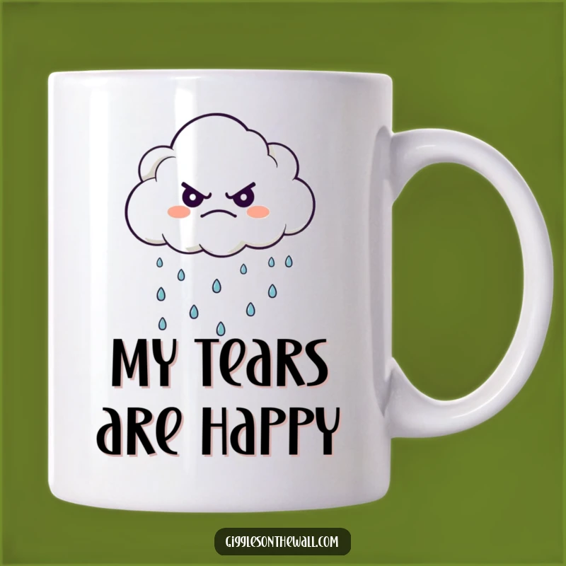 Funny Grumpy Cloud Mug - Contrast Humor for a Rainy Day Brew Gift