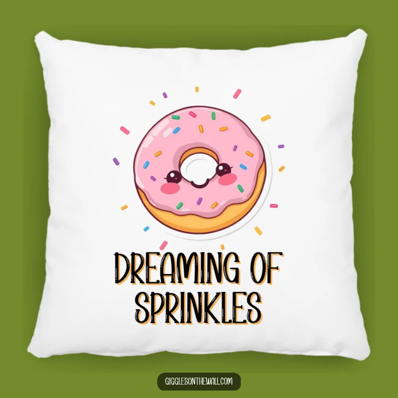 Funny Happy Donut Pillow: Cozy Comfort with Confetti, A Hilarious Gift
