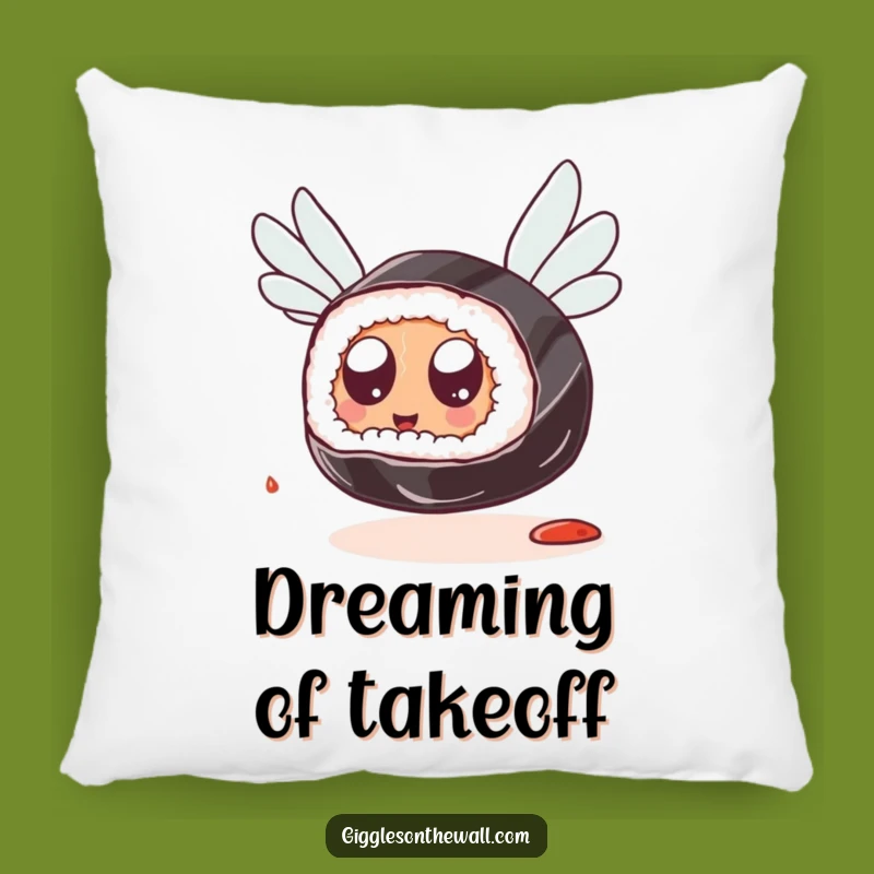 Funny Sushi Flying Pillow: Plush Comfort, Hilarious Googly-Eyed Decor