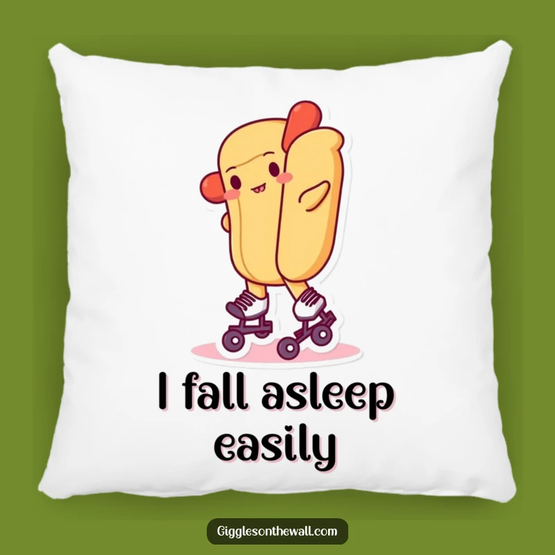 Funny Hot Dog Roller Skates Pillow: Cozy Comfort with Hilarious Wobble