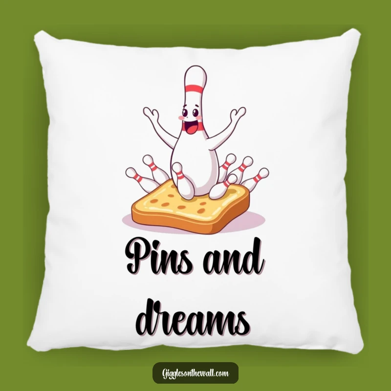 Funny Bowling Pin Pillow: Juggling Mishap Cushion, Perfect Humorous Gift