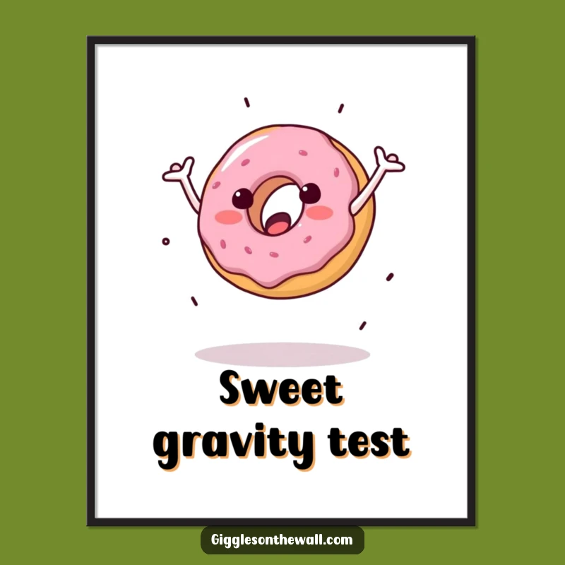 Funny Clumsy Donut Print: Instant Hilarious Art for Your Space!