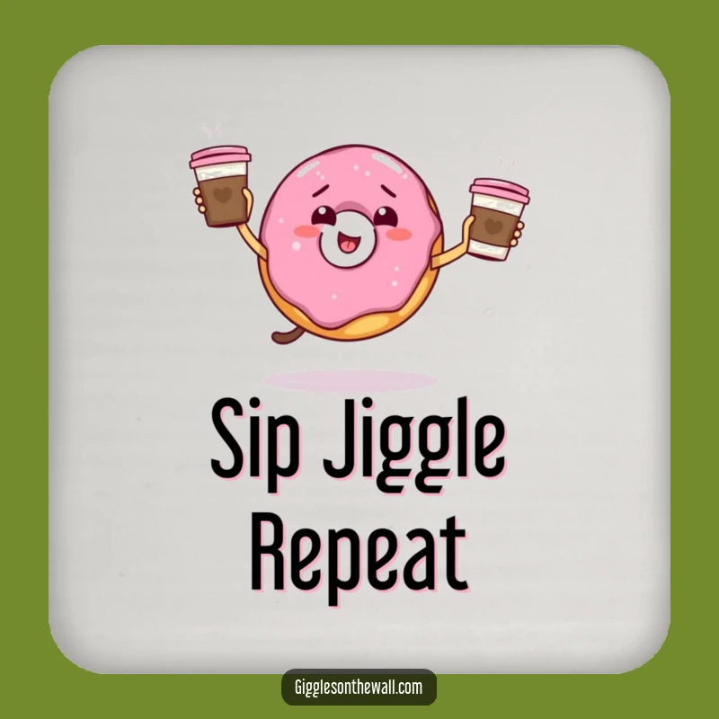 Funny Giddy Donut Juggling Coasters - Hilarious Protection for Tables