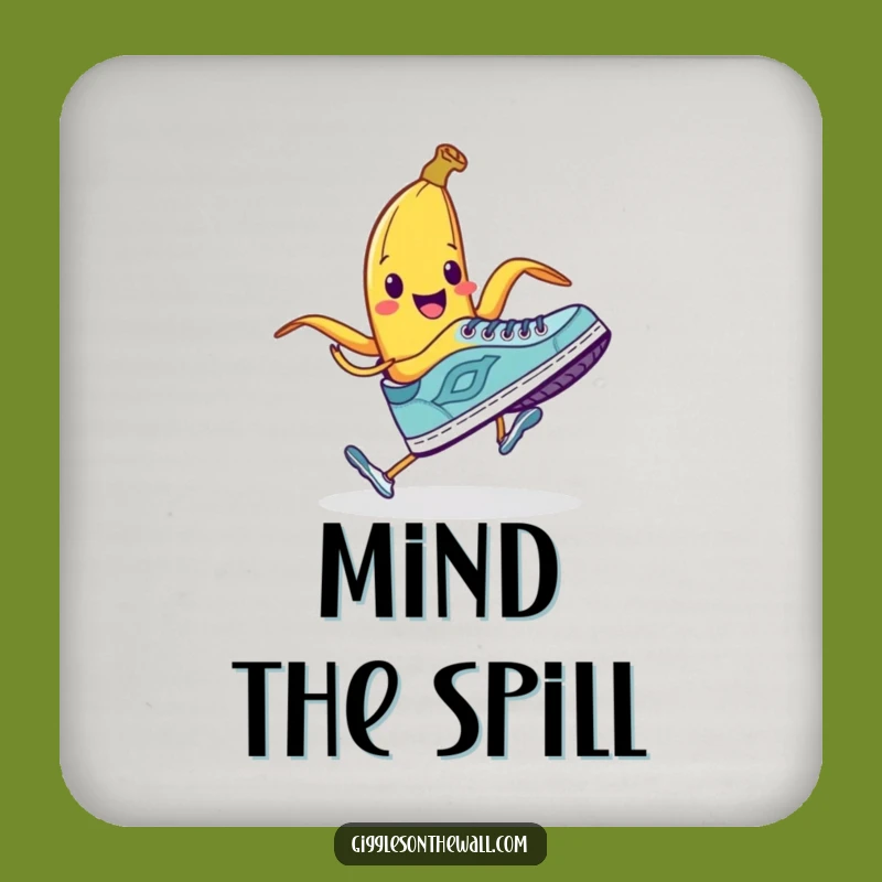 Funny Banana Peel Coaster: Shoe Trip Prank - Protect & Amuse!