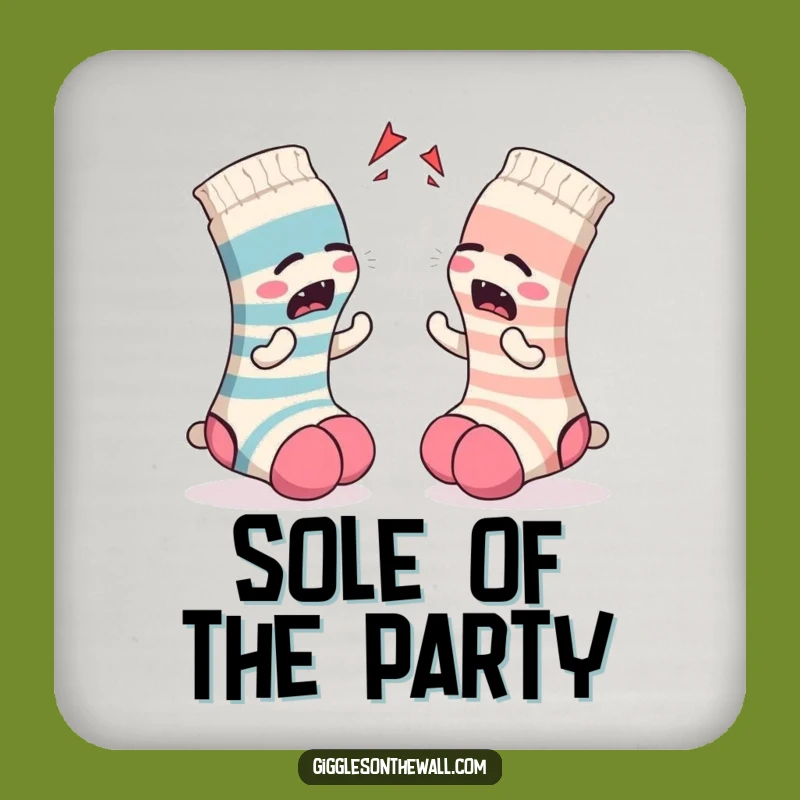 Funny Sock Argument Coasters: Protect Surfaces with Hilarious Textile Squabbles