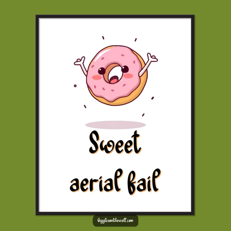 Funny Clumsy Donut Poster: Decorate with Hilarious Tumbles!