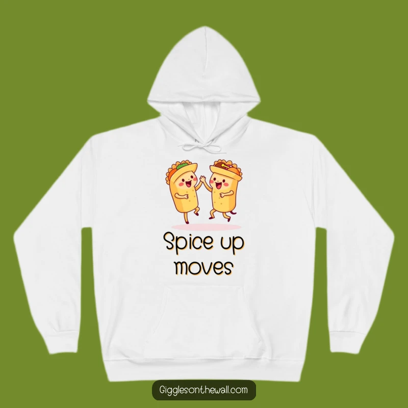Funny Dancing Tacos Hoodie - Cozy Fiesta Comfort with Synchronized Salsa Moves