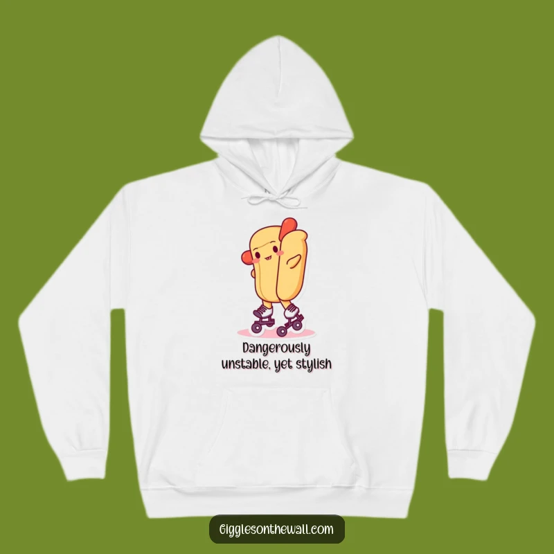 Funny Hot Dog Roller Skates Hoodie: Cozy and Hilarious Wobble Wear