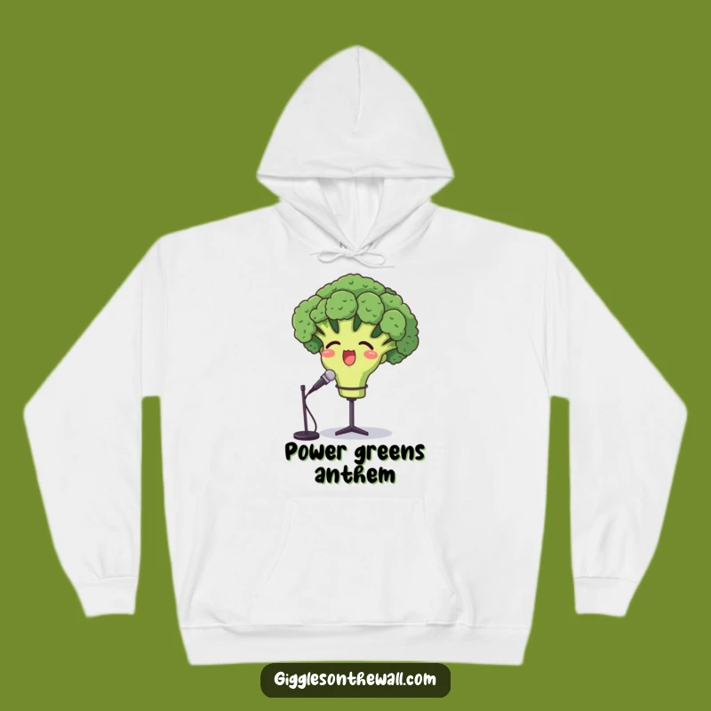 Funny Opera Broccoli Hoodie - Cozy Proud Vegetable Cartoon Gift