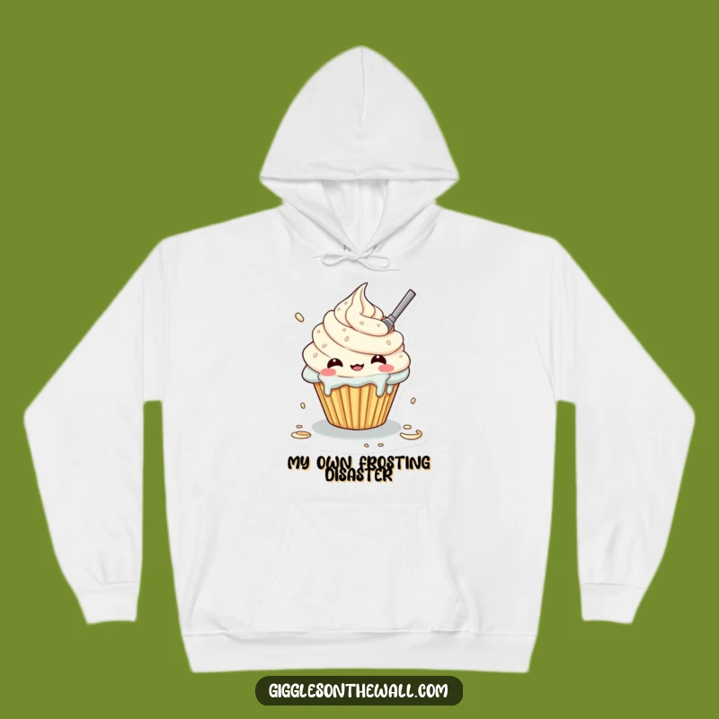 Kawaii Messy Cupcake Hoodie - Cozy Baking Fail Apparel - Perfect Funny Gift