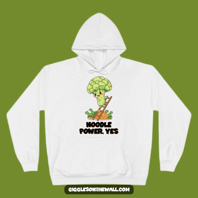 Cozy Funny Broccoli Noodle Ladder Hoodie: Stay Warm on Your Climb