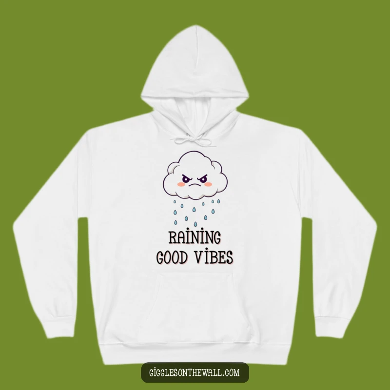 Funny Grumpy Cloud Hoodie - Cozy Contrast for Chilly Days Gift