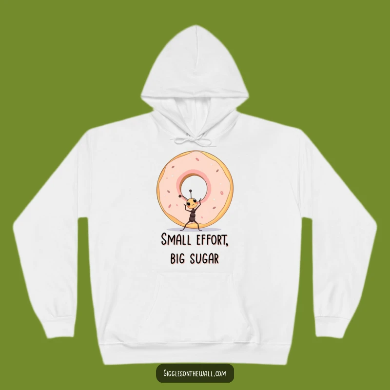 Cozy Funny Ant Lifting Donut Hoodie a Warm and Inspiring Gift