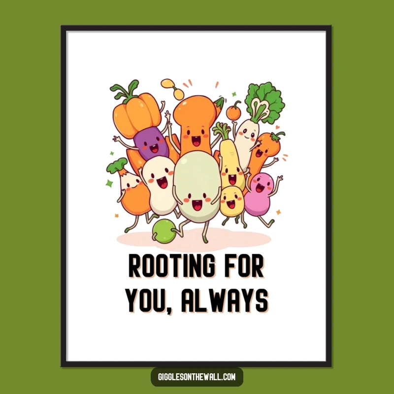 Funny Free Printable Wall Art: Vegetable Dance Party Chaos - Quirky Downloadable Decor