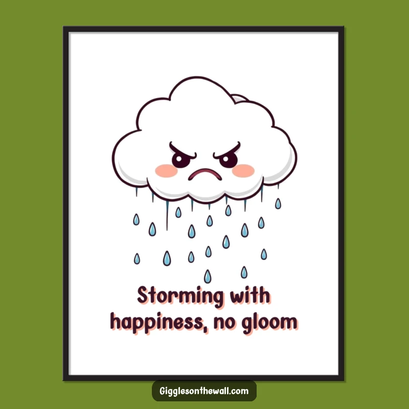 Free Printable Grumpy Cloud Art: Hilarious Downloadable Decor for a Moody, Quirky Space