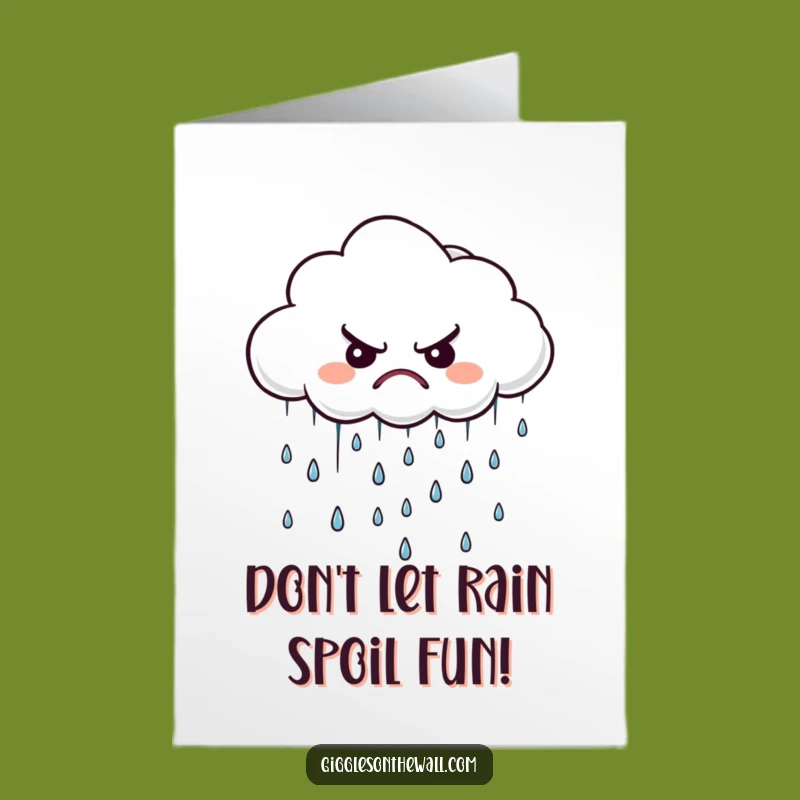 Free Printable Grumpy Cloud Birthday Card: Funny Downloadable Greeting for a Gloomy Day Cheer