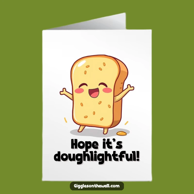 Funny Bread Birthday Card Free Printable: Pratfall Joy Downloadable Gift