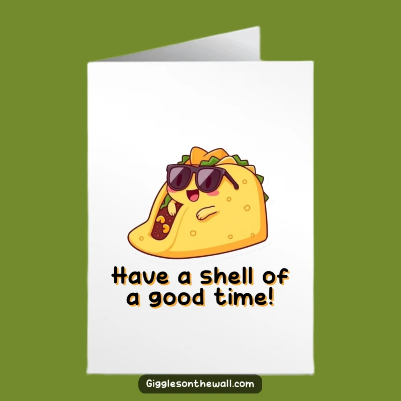 Free Printable Birthday Card: Cool Taco Lounging Fun Downloadable Gift