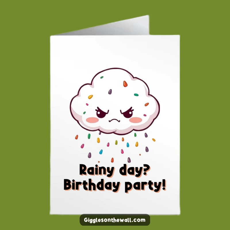 Free Printable Birthday Card: Grumpy Cloud's Sprinkle Surprise!