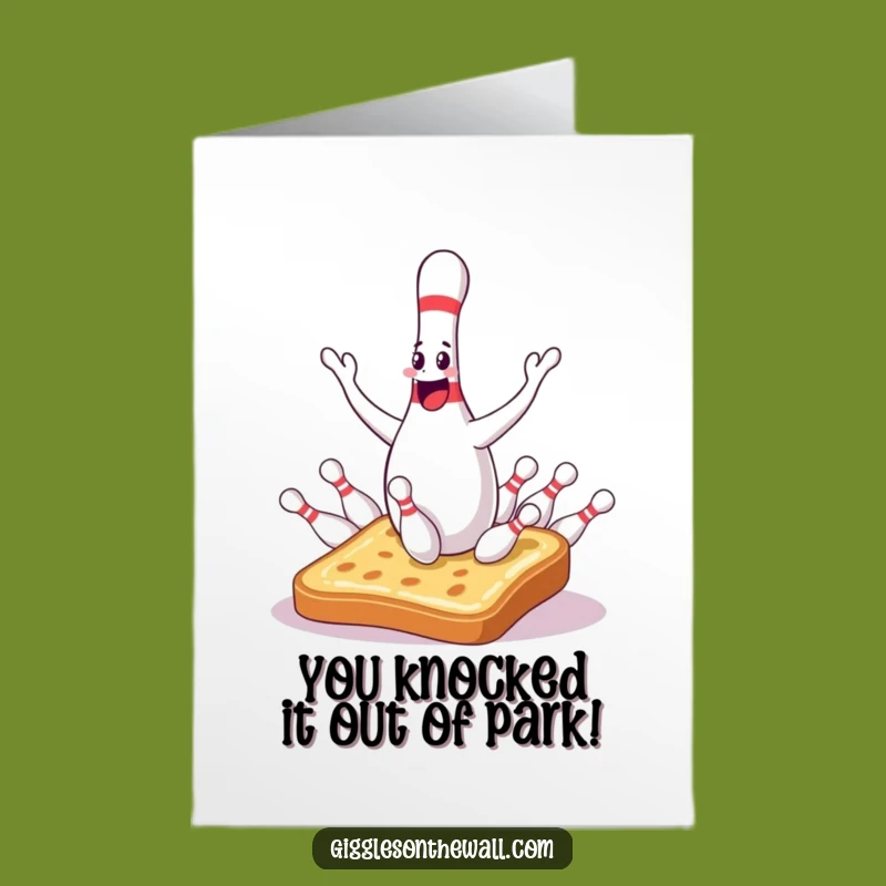 Free Printable Bowling Pin Congrats Card: Funny Chaos Downloadable Gift