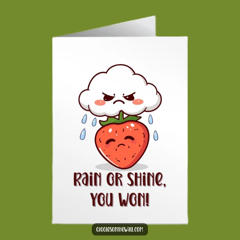 Free Printable Congratulations Card Grumpy Cloud Strawberry Rain Downloadable