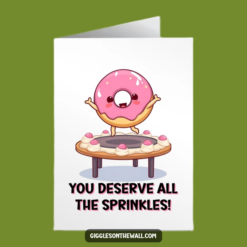 Free Printable Congrats Card: Donut's Frosting Trampoline!