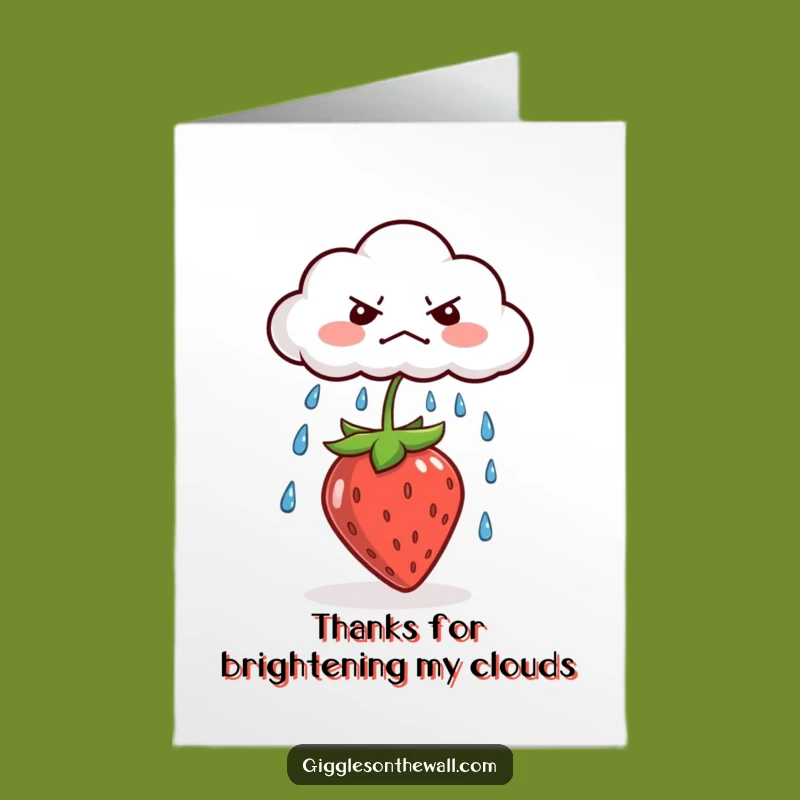 Free Printable Grumpy Cloud Thank You Card: Quirky Rainy Humor Downloadable Gift