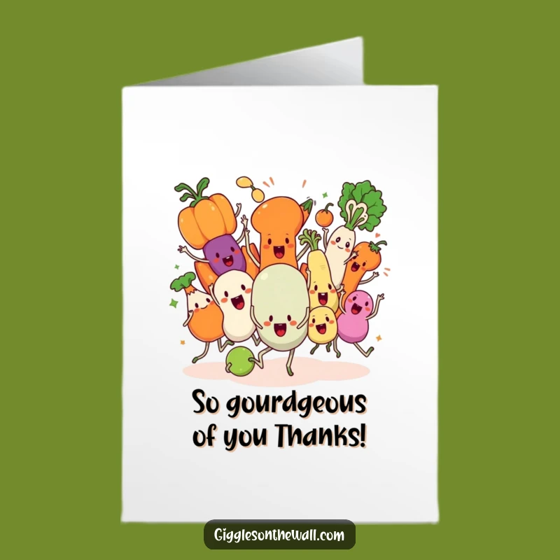 Free Printable Thank You Card: Veggie Dance Shenanigans - DIY Downloadable Gratitude Gift