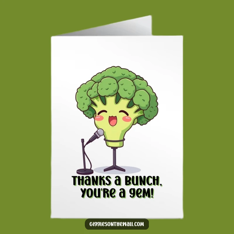 Free Printable Thank You Card: Opera Broccoli - Funny Downloadable Gift!
