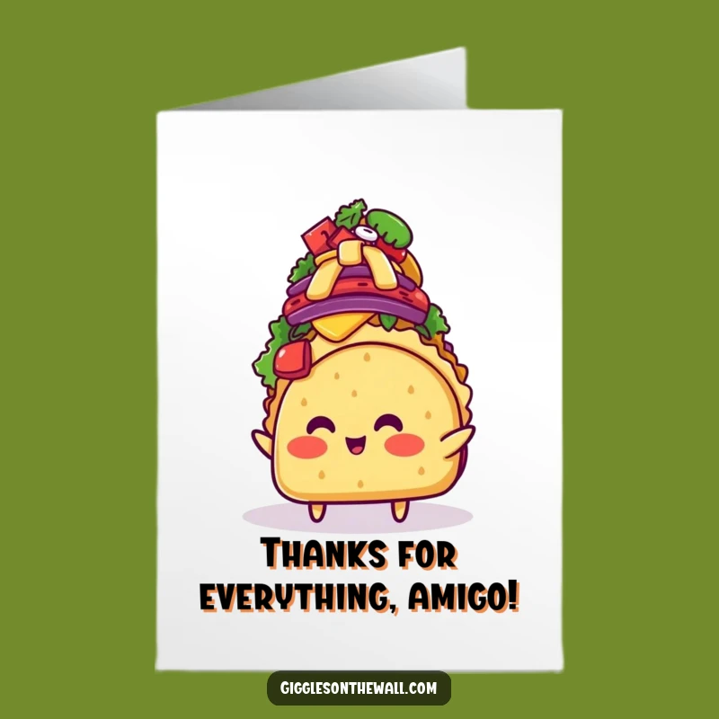Free Printable Thank You Card: Taco's Thanks, Piled High!