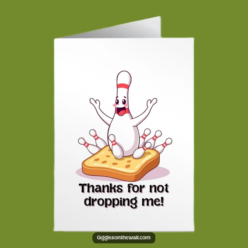 Free Printable Bowling Pin Thank You Card: Funny Chaos Downloadable Gift
