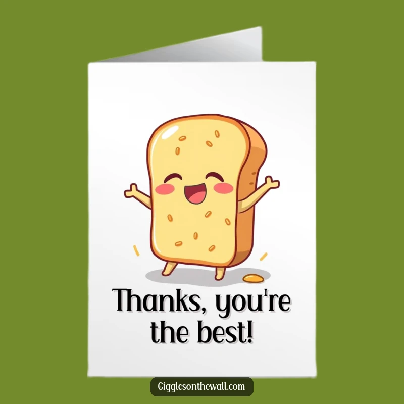Thank You Bread Card Free Printable: Clumsy Thanks Downloadable Gift
