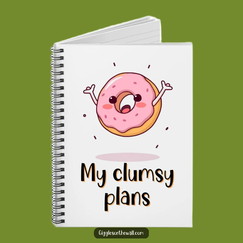 Funny Clumsy Donut Notebook: Jot Down Your Wobbly Ideas!