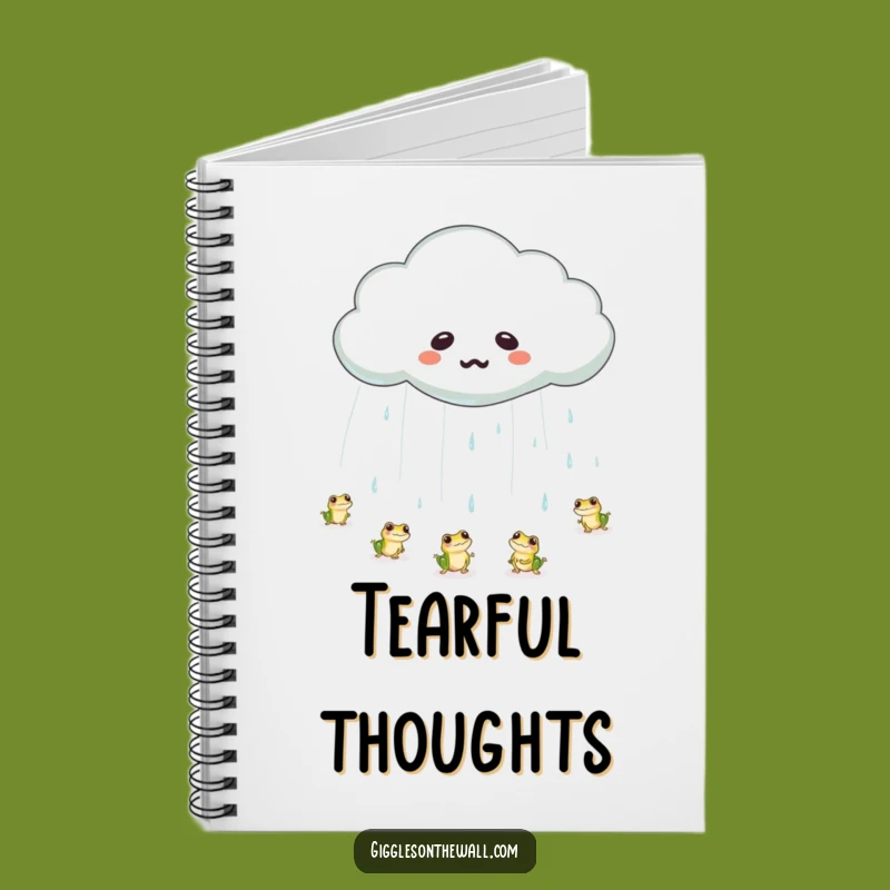 Funny Frog Rain Cloud Notebook: Emotional Weather Journal, Perfect Humorous Gift