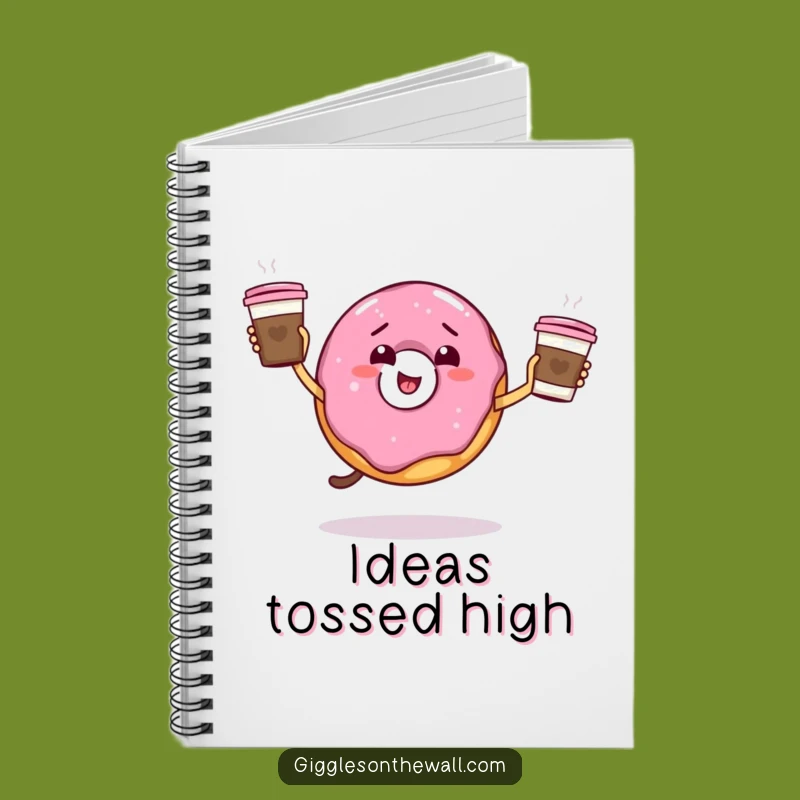 Funny Giddy Donut Juggling Notebook - Amusing Journal for Ideas