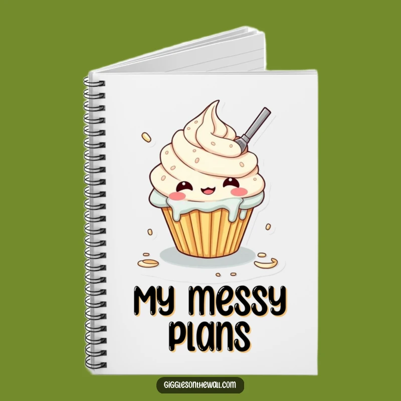 Funny Messy Cupcake Notebook - Cute Baking Fail Journal - Perfect Funny Gift