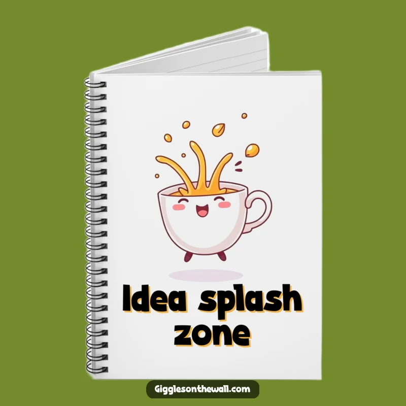 Jot down your brilliant ideas and funny thoughts in this dancing teacup notebook. Its comical design will inspire creativity and smiles.