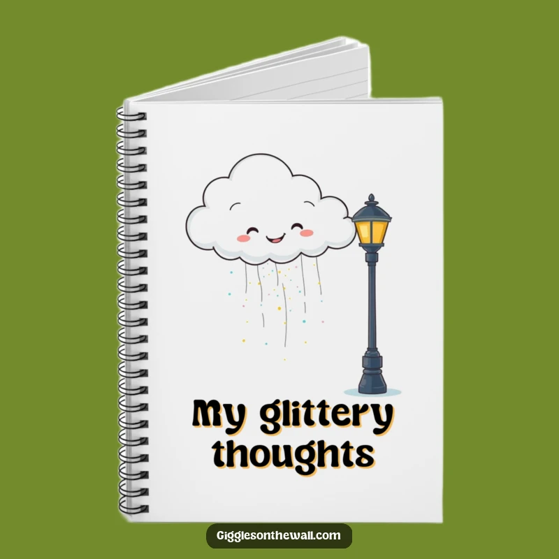 Funny Glitter Cloud Notebook: Happy Rain - Jot Down Your Sparkle!