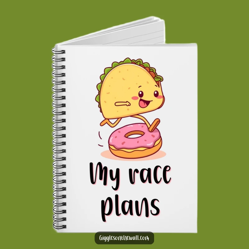 Funny Marathon Taco Notebook: Tripping Runner - Jot Down Your Best Races!