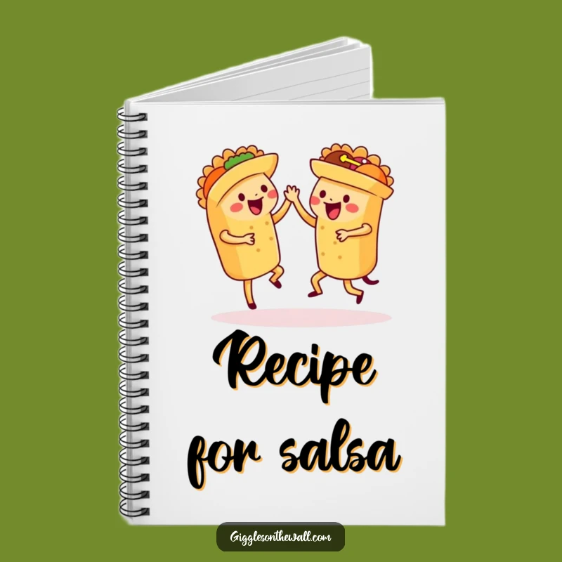 Funny Dancing Tacos Notebook - Jot Down Fiesta Ideas with Synchronized Salsa