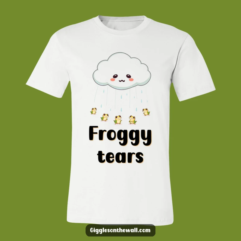 Funny Frog Rain Cloud T-Shirt: Emotional Weather Tee, Perfect Humorous Gift