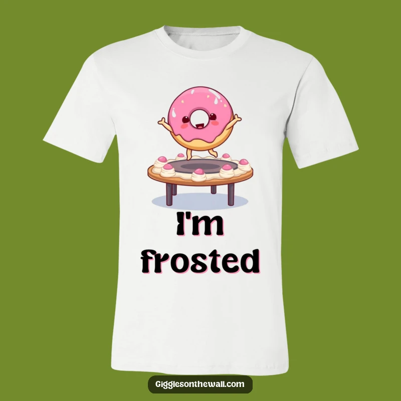 Funny Donut Bouncing T-Shirt: Playful Character, Sweetest Gift