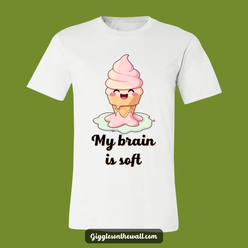 Funny Melting Ice Cream Tee - Wear Your Joyful, Melty Happiness!