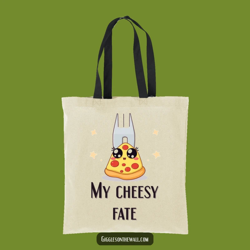 Funny Pizza's Carry-All Tote: Hilarious Slice & Fork Bag, Great Funny Gift!