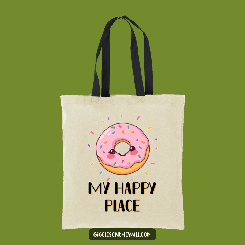Funny Happy Donut Tote Bag: Carry Your Celebration, A Perfect Funny Gift